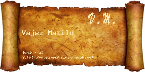 Vajsz Matild névjegykártya